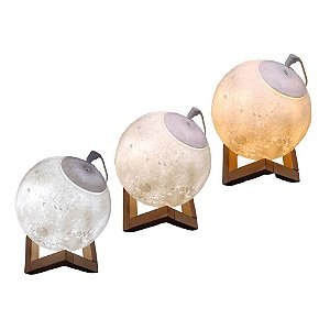 Umidificador aromatizador luminária abajur Lua Cheia 3D 880ml