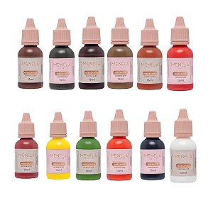 Pigmento Menela inorgânicos e orgânicos micropigmentação 15ml