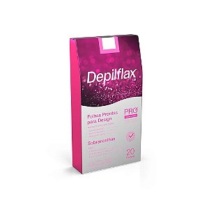 FOLHAS PRONTAS P/ DESIGN DE SOBRANCELHAS DEPILFLAX ROSA C/20 UN.