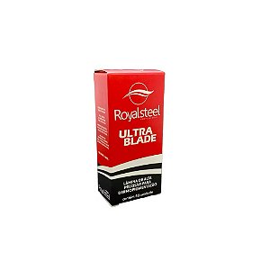 Lamina Ultra Blade Royal Steel (Anvisa) CX.50 - 12 Pontas Micro Flex 0.18mm Chanfrada/Vermelha