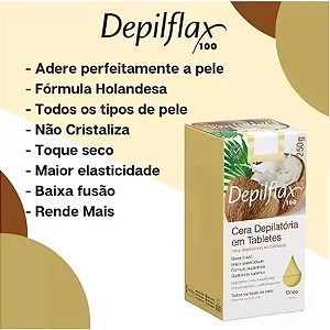 Cera Depilatória Quente Em Tabletes 250g Depilflax