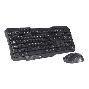 Kit Teclado + Mouse Sem Fio K-W10BK - C3Tech
