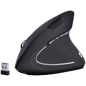 Mouse Sem Fio Vinik Recarregável, 2.4 Ghz, Vertical Ergonômico, Ortopédico, Power Fit 1600 Dpi, Preto, Usb, Pm3