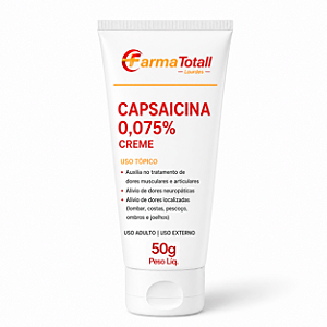 Capsaicina 0,075% Creme - Com 50g