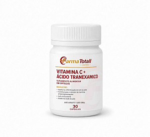 Vitamina C + Ácido Tranexâmico Com 30 Cápsulas