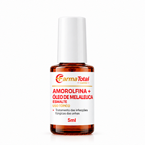 Amorolfina + Óleo de Melaleuca 5mL | Esmalte antifúngico para tratamento e cuidado das unhas