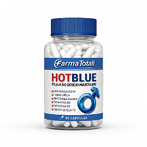 HOT BLUE COM 60 CÁPSULAS - MAIS POTÊNCIA, ENERGIA E DESEMPENHO MASCULINO
