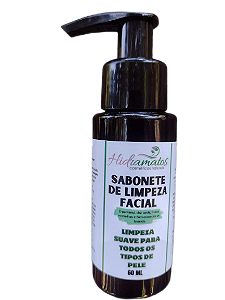 Hidramatos - Sabonete de limpeza facial 100% Natural e Vegano - 60ml