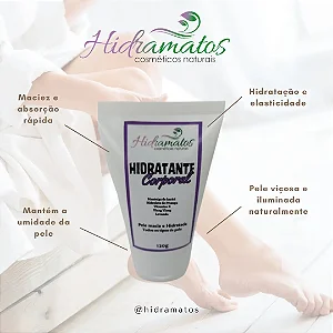 Hidratante Corporal Natural Manteiga de Karité, Hidrolato de Pitanga, OE de Lavanda/ Ylang Ylang,  120g - Hidramatos