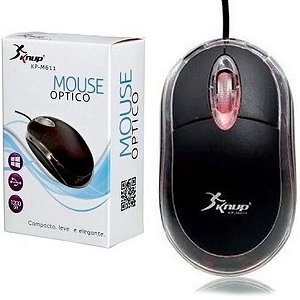 Mouse óptico USB 2.0 3 Botões 1200 Dpi - Knup (KP-M611)