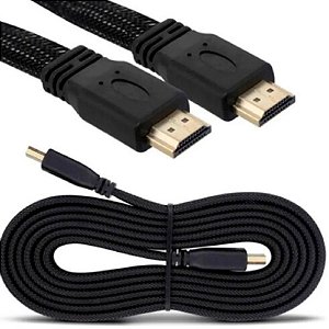 Cabo HDMI em malha 1.4 tipo flat 1.5m (Grasep)