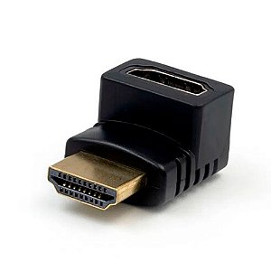 Adaptador e conector HDMI macho/fêmea 270 graus banhado a ouro (Exbom)