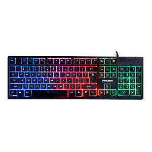 Teclado gamer Kross com fio, membrana Njord USB, LED preto (KE-KG105)