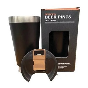 Copo térmico 473ml com abridor Beer Pints