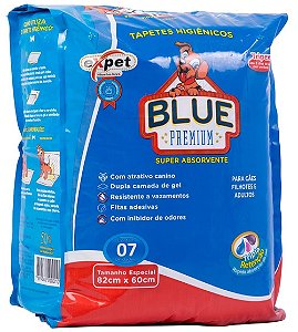 Tapete higiênico Blue Premium c/07 para Cães