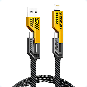 Cabo carregador 4 em 1 USB PD 65W 1.2 Metros (OR-CO32)