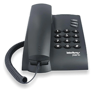 Telefone com fio pleno preto