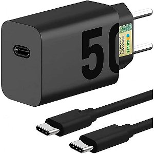 Carregador de celular turbo 50W Type-C PD com cabo 1 metro Lehmox (LE-491 PD)