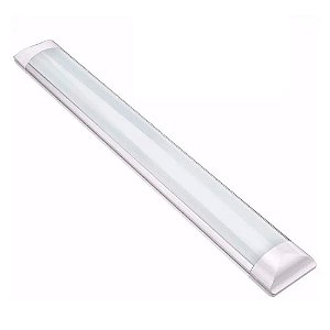 Luminária sobrepor slim LED 40W 120cm tubular branca