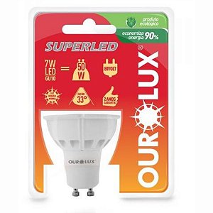 Lampada Superled Dicróica Gu10 7w Bivolt