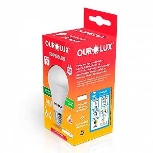 Lâmpada LED Ourolux 9W Branca Bivolt