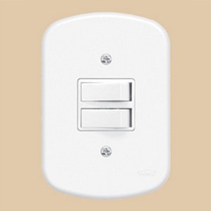 Interruptor 2 Tecla Simples Blanc Fame 10a/250v