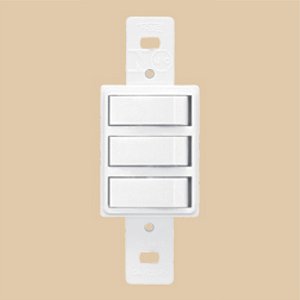 Interruptor 3 Tecla Simples Blanc Fame 10a/250v