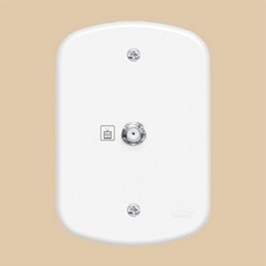 Tomada P/ Antena De Tv P/ Cabo Coaxial De 75 Ohms Blanc Fame