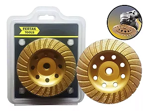 Rebolo Diamantado Concreto P/Esmerilhadeira 115mm Turbo Fertak