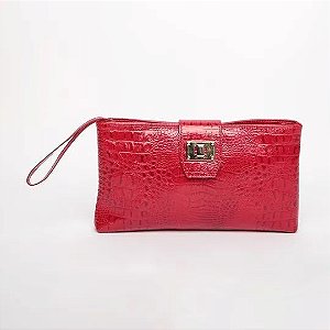 CLUTCH FEMININA EM COURO