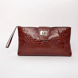 CLUTCH FEMININA EM COURO