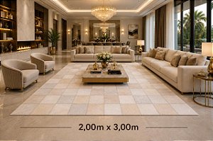 TAPETE COURO MARFIM 2,00m x 3,00m