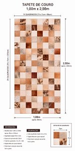 TAPETE COURO BEGE 1,00m x 2,00m
