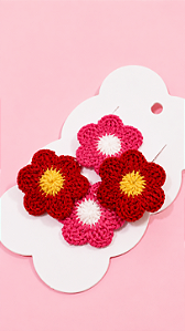 Presilha de Cabelo: Flor de Crochê