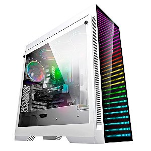 Gabinete Gamer Gamemax G510-BK-DBB Optical Preto Frente/Lateral em Acrilico  USB3.0 3 Fans Leds RGB RAINBOW