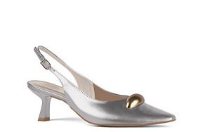 Scarpin Slingback Organic Prata