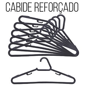 Cabide Plástico Reforçado Adulto (60 Unidades)