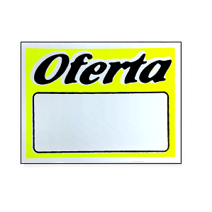 Etiqueta PVC Oferta (50 unid)