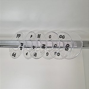 Separador de Roupas para Arara (PP, P, M, G, GG e Liso) Transparente