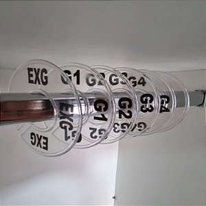 Separador de Roupas para Arara (EXG, G1, G2, G3, G4 e Liso) Transparente