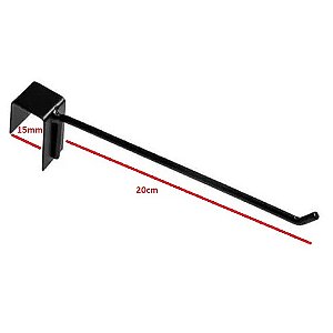Gancho Simples p/ barra15 espessura arame: 6,35mm Comprimento:20cm (50und)