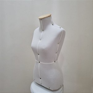 Manequim Busto Feminino Costureira Bege
