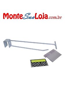 Gancho Porta Preço para Gondola 20cm com etiqueta (10 unid)