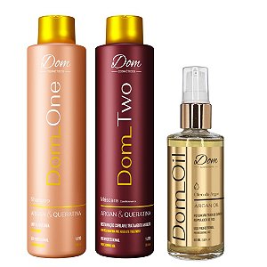Kit Progressiva Dom Cosméticos Dom Oil Oleo Reparador Pontas
