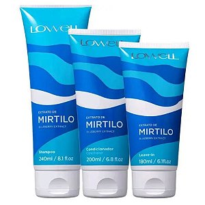 Kit Lowell Mirtilo Home Care Shampoo Condicionador Leave In