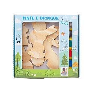 Kit de Páscoa em Madeira para Colorir e Decorar
