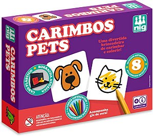 Kit de Carimbos Pets - 8 Peças Nig Brinquedos