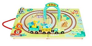 Pista de Trem - Mesa Abre e Fecha Zoológico - Tooky Toy