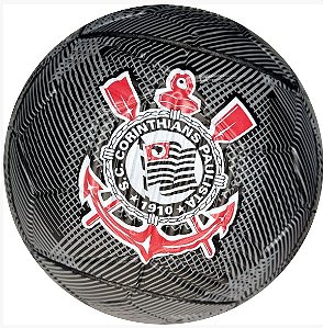 Bola de Futebol PVC/PU Pro Número 5 Preta Corinthians
