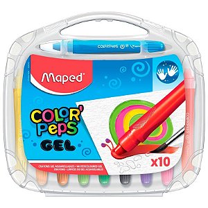 Giz Gel ColorPeps Aquarelável Maleta 10 Cores